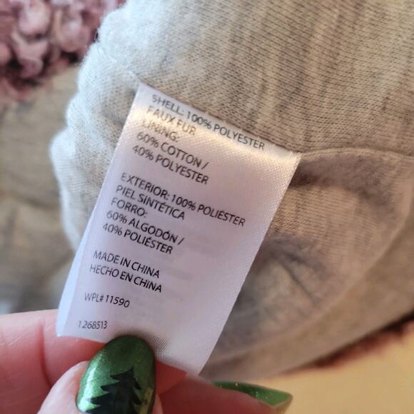 Weatherproof Vintage Sherpa Fleece Jacket Women Purple 1/4 Zip Long Medium - Picture 8 of 9